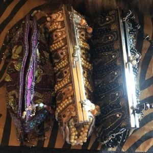 🔥Host Pick🔥 ❤️🎁 3 Beautiful Beaded Purses all w/ shoulder straps.